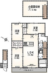 アルマコート豊田 2階3LDKの間取り