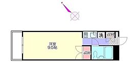 セシル・コート ワンルームの間取図画像