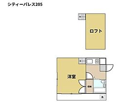 シティパレス東住脚折3 1Kの間取図画像