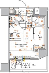 ＳＹＦＯＲＭＥ ＭＡＣＨＩＤＡ 2階1LDKの間取り