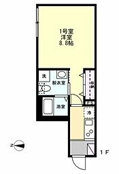 Felice大和 1Kの間取図画像