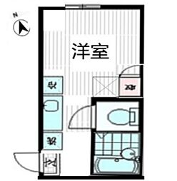 グラールゼームス坂D棟 ワンルームの間取図画像