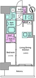 江東区永代1丁目マンション 1LDKの間取図画像