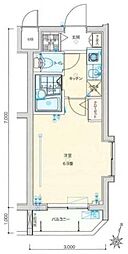 バージュアル横濱妙蓮寺 1Kの間取図画像