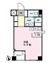 京急本線 京急蒲田駅 徒歩13分の賃貸マンション 3階1Kの間取り