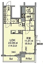 不二美屋III 1LDKの間取図画像