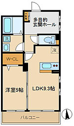 パラッツォSUD 1LDKの間取図画像