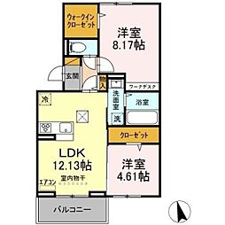 メゾン・アルカディア 2LDKの間取図画像