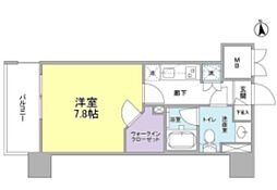 VANTAGE HASUNE 2階1Kの間取り