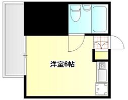 メゾン・ド・フジ 3階ワンルームの間取り