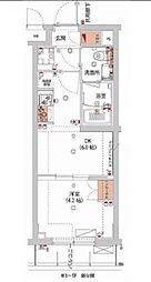 ハーモニーレジデンス武蔵小杉フォレストスクエア 1DKの間取図画像