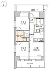 グラン トガリーゼ 2LDKの間取図画像