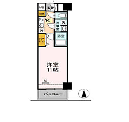 アイケー扇町 1Kの間取図画像