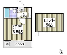 クリアス北坂戸D 1Kの間取図画像