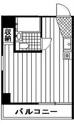 SUN SIDE12 2階ワンルームの間取り