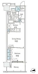 スカイグランデ津田沼 1LDKの間取図画像
