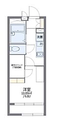 レオパレスルミエール西台 1Kの間取図画像