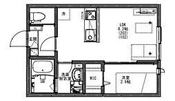 ＫＥＩＡＩ ＲＥＳＩＤＥＮＣＥ 久米川 2階1LDKの間取り