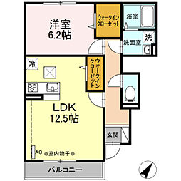 ラマージュ10 1LDKの間取図画像