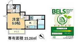 クレールm′s 1Kの間取図画像