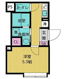 PRATIQUE西巣鴨clair 1Kの間取図画像