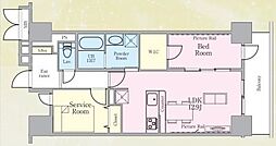 京成本線 青砥駅 徒歩9分の賃貸マンション 5階1SLDKの間取り
