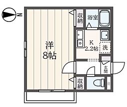 Ｍｅｇ牛込 3階1Kの間取り