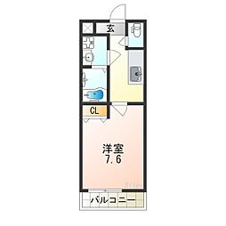 JR片町線(学研都市線) 徳庵駅 徒歩10分の賃貸アパート 1階1Kの間取り