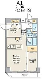 クレストコート南長崎 2LDKの間取図画像
