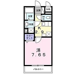 エテルノ 1Kの間取図画像