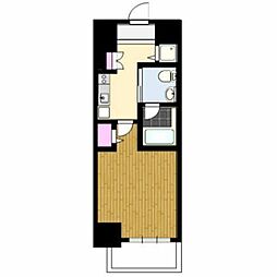 レジディア虎ノ門 11階1Kの間取り