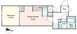 タスキsmart練馬 1DKの間取図画像