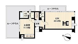 エスティメゾン白金台 6階1LDKの間取り