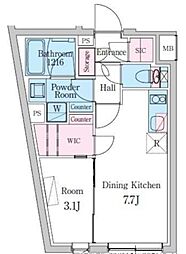 新宿区西新宿5丁目マンション 1DKの間取図画像