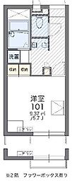 レオパレス浄明寺 1Kの間取図画像