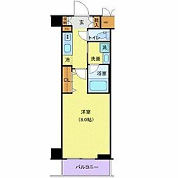 東京メトロ有楽町線 辰巳駅 徒歩9分の賃貸マンション 5階1Kの間取り