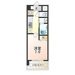 ベルドミール末広五番館 1Kの間取図画像