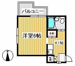 メゾンプルミエール 1Kの間取図画像