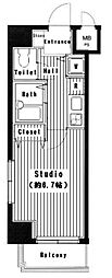 グランド・ガーラ幡ケ谷West 1Kの間取図画像