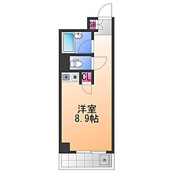 エスペランス尾崎 ワンルームの間取図画像
