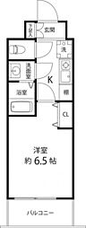 グランドゥールふじみ野 1Kの間取図画像