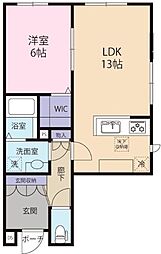 G・Sハイム 1LDKの間取図画像