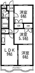 グレイスコート浜田山 3LDKの間取図画像