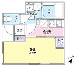 Legume ail graisse 1階1Kの間取り