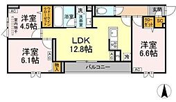 セレスティア西加平 3LDKの間取図画像