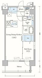 Urbanex森下2 1LDKの間取図画像