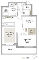 ＷｉｔｈＰｌｕｓ三鷹 3階2LDKの間取り