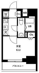URBANPARKお花茶屋 1Kの間取図画像