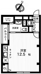 巣鴨コーポラス ワンルームの間取図画像