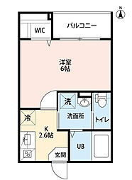 JR片町線(学研都市線) 放出駅 徒歩9分の賃貸アパート 3階1Kの間取り